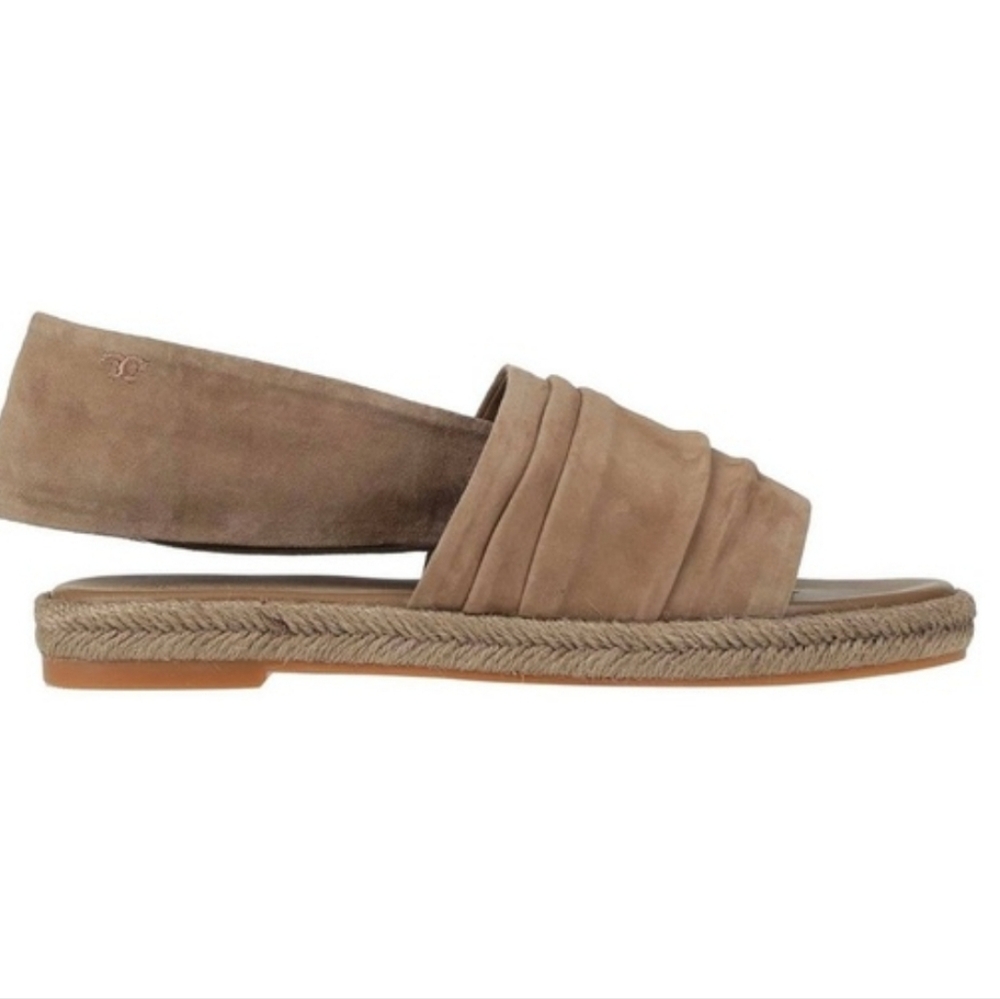 Tory Burch Tan Gathred Suede Slingback Sandals Size 8.5 Nwob - Picture 6 of 13